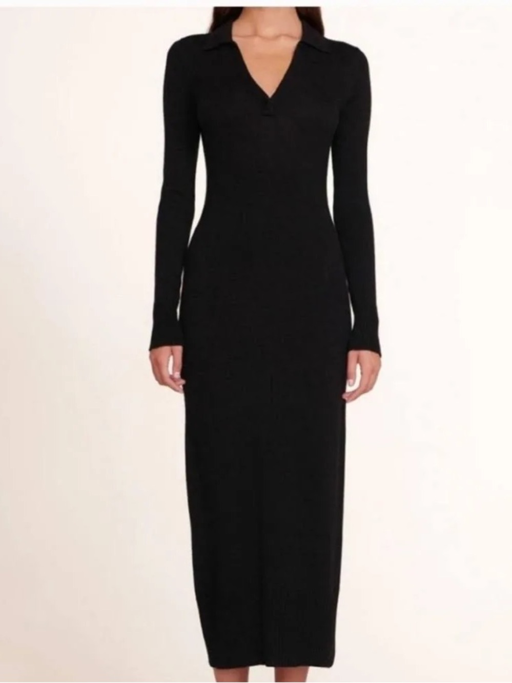 New Staud Crown Point Polo Dress in Black - Picture 4 of 13